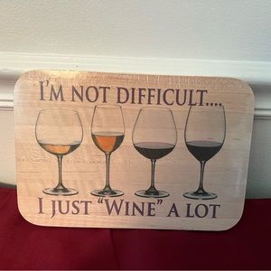 NEW Custom Made Cutting Board - Wine